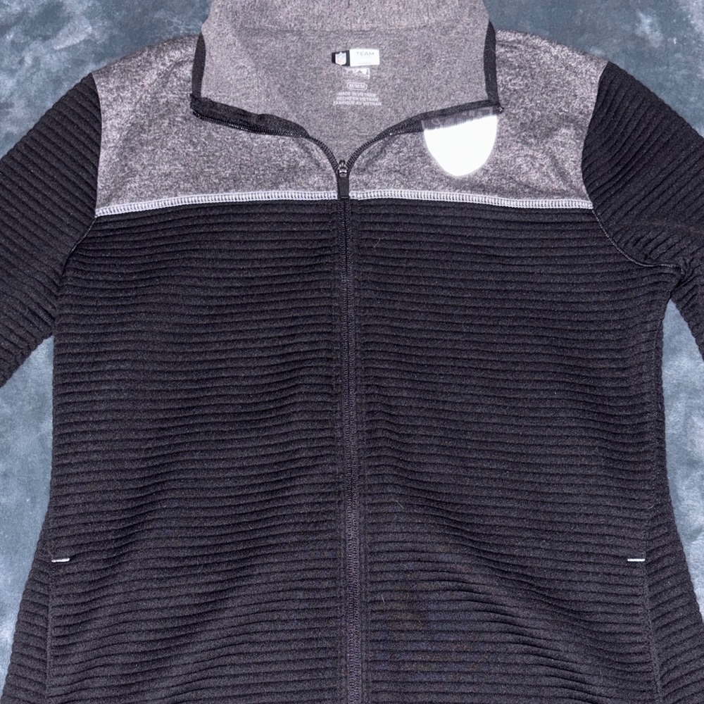 NFL Raiders Gray and Black Women's Jacket